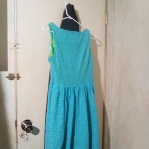 Blue and lime green summer dress size 8
